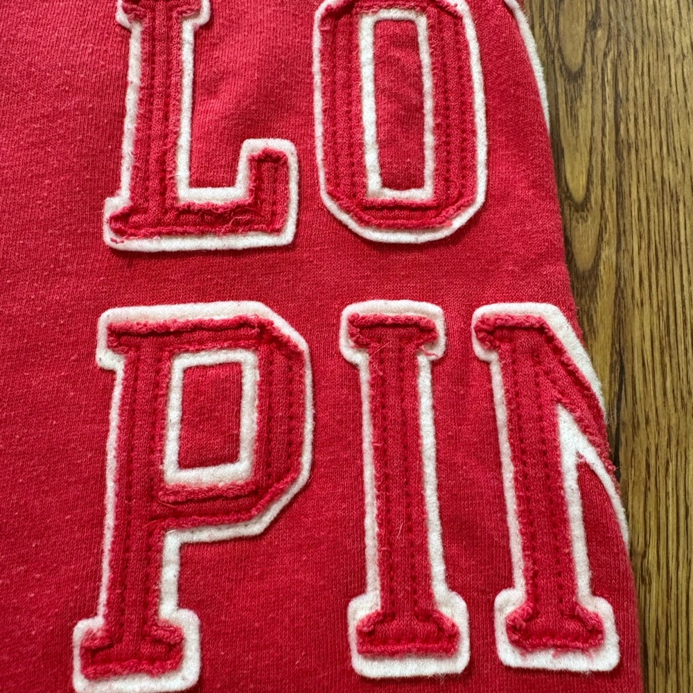 Vintage Victoria’s Secret “PINK” Wide-Leg RED Boyfriend Style Sweatpants Small - Picture 5 of 10